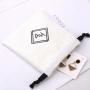Custom Logo Printing White Cotton Twill Skincare Product Packing Bag High Quality Reusable Gift Jewelry Dust Cotton Pouch