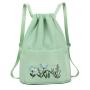 ZX005 Waterproof Fitness Training Travel Bag Oxford Embroidery Flower Casual Backpack Dry Wet Separation Sport Drawstring Bag