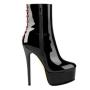 2023 New Design Custom Ties Botas Para Mujer Round Toe Side Zip Stiletto High Heel Platform Boots Women Fashion Ankle Booties