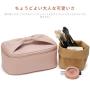 Compact Makeup PU Pouch Case Travel Accessories Organizer for Cosmetics Box Train Organizer Bag with Handle Strap