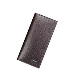 ZX006 Long Soft Leather Money Clip Business Wallet Card Holder Magnetic Button Multi-Card Men's Wallet Zipper Coin Pocket Wallet