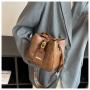 Hot Selling Bucket Shape Sac A Main Vegan Leather Bag Sling Bags Ladies Crossbody Bags For Women