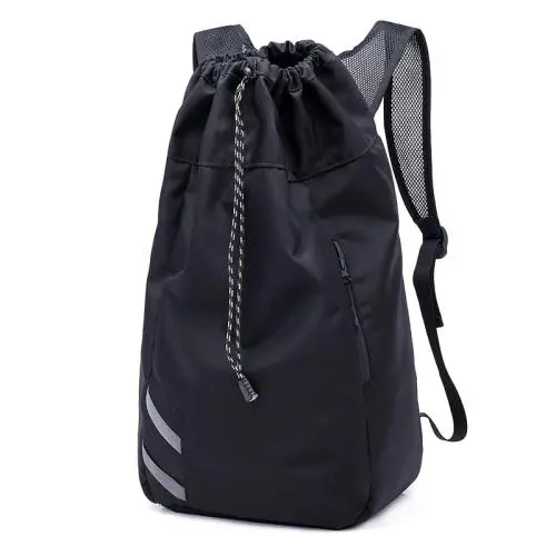 Gelory Customized Logo Outdoor Sports Drawstring Backpack Durable Portable Basketball Gym Bag
