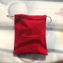 Wine Red Velvet Fabric Christmas Gift Bag