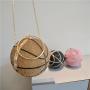Pink Brown Black Mini Round Rhinestone Basketball Evening Clutch Purse Diamond Crossbody Chain Bag