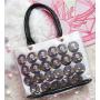 Factory custom transparent hand bag ita shoulder bag clear custom Ita bag with pin display pocket