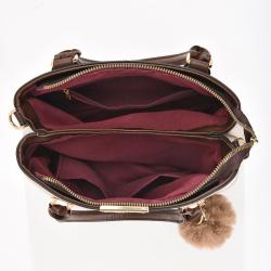 2023 Luxury Large Capacity Ladies Tote Bags Trendy High Quality Leather Women's Handbags With Purse Hair Ball