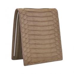 Handmade Slim Genuine Snakeskin Leather Bifold Short Wallet For Women