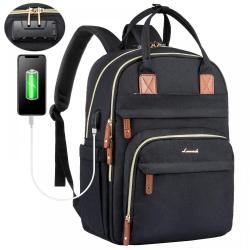 LOVEVOOK Waterproof Travel Classic Teens Lightweight Bookbag with USB Port School Casual Daypack College Laptop Backpack Unisex