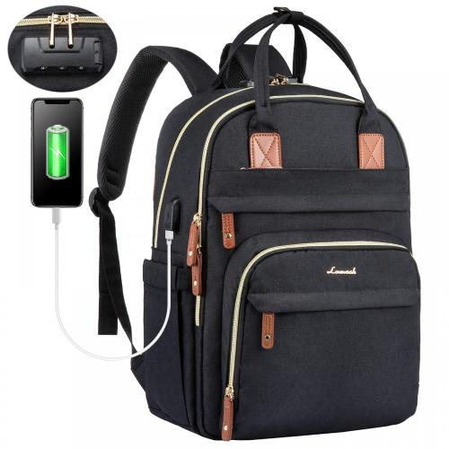 LOVEVOOK Waterproof Travel Classic Teens Lightweight Bookbag with USB Port School Casual Daypack College Laptop Backpack Unisex