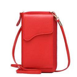 HR193 New Buckle Mobile Phone Bag Ladies Mini Soft Face Small Irregular Bag Casual Outdoor Simple Zipper Buckle Crossbody Bag