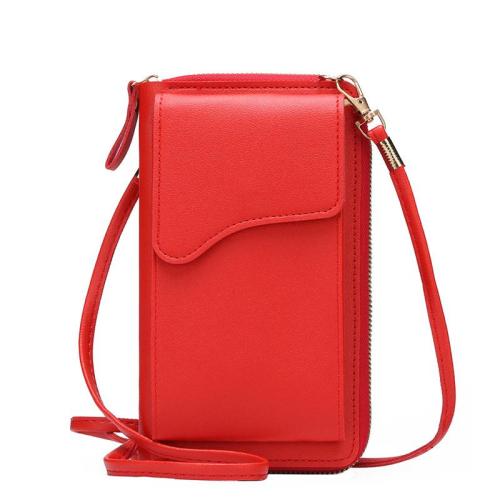 HR193 New Buckle Mobile Phone Bag Ladies Mini Soft Face Small Irregular Bag Casual Outdoor Simple Zipper Buckle Crossbody Bag