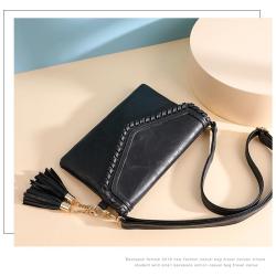 Wholesale Vintage Bags for Women Soft Leather Crossbody Shoulder Purses Messenger Handbags Ladies Shoulder Tassel Bag