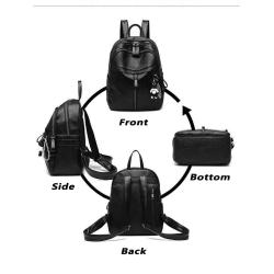 KBW414 Korean PU Leather Shoulder Bag Casual Fashion College Wind Travel Student Mommy Bag Women Backpack Without Pendant