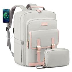2023 LOVEVOOK 2pcs Business custom Waterproof Vintage computer bags oxford daypack school travel laptop backpacks Unisex usb