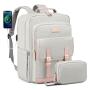 2023 LOVEVOOK 2pcs Business custom Waterproof Vintage computer bags oxford daypack school travel laptop backpacks Unisex usb