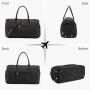 LOVEVOOK 2pcs Weekender Overnight Holdall Gym Duffel Luggage Bag with Toiletry Pouch & Shoe Compartment Travel Duffle Bag Unisex