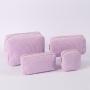 Reisen Promotional Travelling Kits Organizador De Maquillaje Ladies Simple Small Jelly Pouch Bag Corduroy Bag