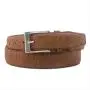 Custom Reversible Real Cork Fabric Belt Genuine Leather Belts For Men