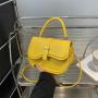 Candy color saddle bag female 2024 summer new fashion single shoulder crossbody bag Korean style simple small square bag