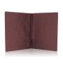 Custom Logo Hot Sale Business hotel menu clip PU leather 4-hole ring binder folder A4 size note book