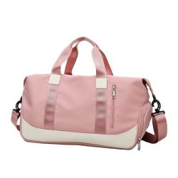 Waterproof outdoor travelling bag designer pink duffel bag shoe compartment travel bag organizer