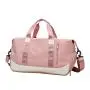 Waterproof outdoor travelling bag designer pink duffel bag shoe compartment travel bag organizer