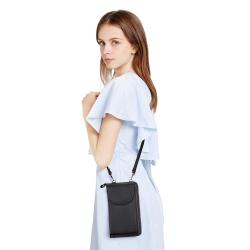 Custom trendy girl handbag small pu leather card wallet purse crossbody mobile phone bag for women fit for iphone