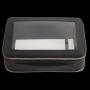Saffiano Leather Trim Portable Zipper Waterproof Transparent Makeup Bag Travel Storage Pouch Clear Cosmetic Bags
