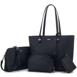 LOVEVOOK 2022 factory wholesale 4pcs ladies handbag sets elegent crossbody bag with wallet card holder women purses and handbags