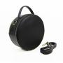 New Fashion Double Zip-around Smooth Leather Round Circle Bags High Quality Luxury Purser Small Round Bag Ladies Crossbody Bag