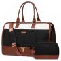 LOVEVOOK 2Pcs Weekender Bags With Shoe Compartment & Wet Pocket Air Approved Overnight Carry-on Bags Gym Tote Travelling bag