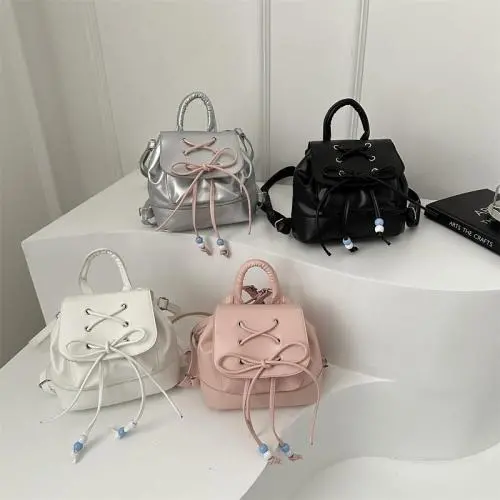 Ballet Style Bowknot Shoulder Bags Ladies 2024 New Girls Cute Backpack Students Lightweight Travel Backpacks