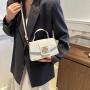 Fashion ladies luxury exquisite small square bag retro lock crocodile pattern handbag crossbody bag Shoulder bag
