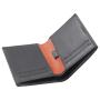 Custom mens slim wallet genuine leather bifold wallet rfid blocking wallet for men