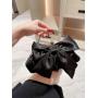 New Elegant women party clutch bags dinner dress champagne handbag evening wedding silk satin bowknot handbags for women