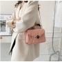 2024 Popular Women's Handbag New Fashion Single Shoulder Crossbody Bag Diamond Lattice Fan-shaped Hasp Envelope Ladies Bag