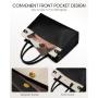 LOVEVOOK  15.6 In Vintage Waterproof Laptop Bag Business Office Shoulder Handbag Purse Laptop Leather Tote Bag For Women Work