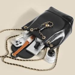 South Korea'S Small Spring And Autumn Mini Fragrant Wind Chain Backpack Female Ins Student Oil Wax Leather Shoulder Bag