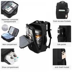 Business Men's Carry On Oxford Backpack large Laptop Back Bags Luggage Suitcase with 6 Packing Cubes Travel Backpack Unisex
