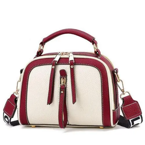 ZR695 Women's Bags New Fashion PU Leather Girl Lovely Small Square Bag Simple Zipper Shoulder Crossbody Phone Bag Female Party