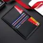 ZR231 Men's Oil-cured Cattle Pickup Bag Multi-card RFID Real Cattle Pickup Bag Bank Card Bag Certificate Set
