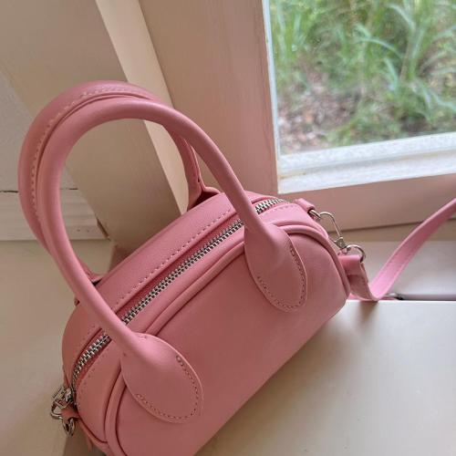 2024 NEW Summer Pink Leather Boston Bags Women Handbags Ladies Fashion Shoulder Sling Cross Body Bag Women Handbag Wholesale