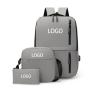 Custom 3-Piece Travel Laptop Backpack Set Durable Water-Resistant Business Computer Bag With Shoulder Bag & Pencil Case