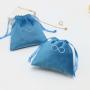 Custom Logo Emboss Screen Printed Velvet Drawstring Makeup Perfume Packaging Bag Small Gift Velvet Jewelry Cosmetic Pouch