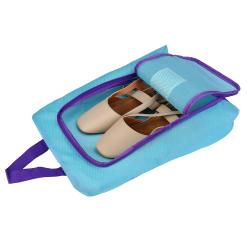 Gelory High Quality Mesh Portable Travel Shoe Bag Zip View Window Pouch Storage Waterproof Organizer Golf Bag