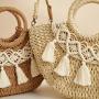 ZWY328 Summer Beach Vacation Ladies Straw Bag Tassel New Circle Handbag Woven Bag Wholesale Eco-friendly Shoulder Crossbody Bag