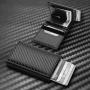Leather Wallets Card Holder for Men Metal RFID Blocking Aluminum Automatic Ejection Money Cards Holder Gifts for Men Wallet