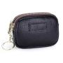 New arrival good quality portable key coin lipstick storage bag leather coin purse mini double-layer zippered coin bag for woman