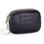 New arrival good quality portable key coin lipstick storage bag leather coin purse mini double-layer zippered coin bag for woman